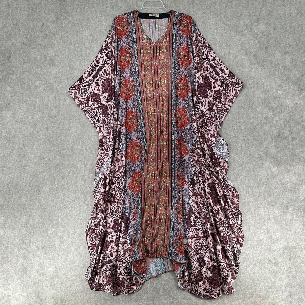 Kashkha Beaded Kaftan Maxi Dress Dubai Modest Boho Glam Rhinestones S/M